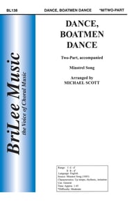 Dance, Boatmen, Dance Two-Part choral sheet music cover Thumbnail